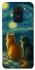 Чехол на Xiaomi Redmi Note 9 / Redmi 10X Cats under the stars фото 1 из 1
