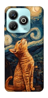 Чохол на ZTE Blade A75 4G van gogh cat фото 1 з 1