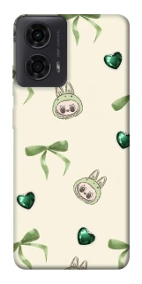 Чохол на Motorola Moto G04 Labubu Green Heart фото 1 з 1