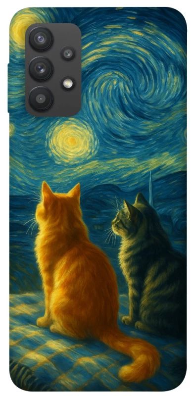 Чохол на Samsung Galaxy A32 (A325F) 4G Cats under the stars фото 1 з 1