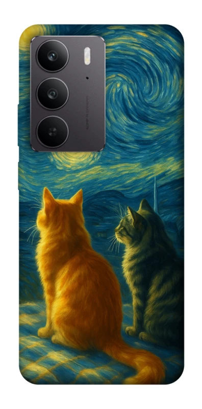Чехол на Realme C75 Cats under the stars фото 1 из 1