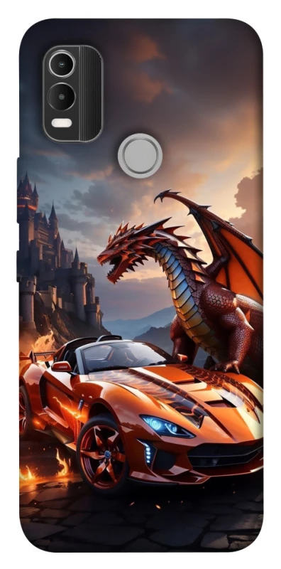 Чохол на Nokia C21 Plus Сar and dragon фото 1 з 1