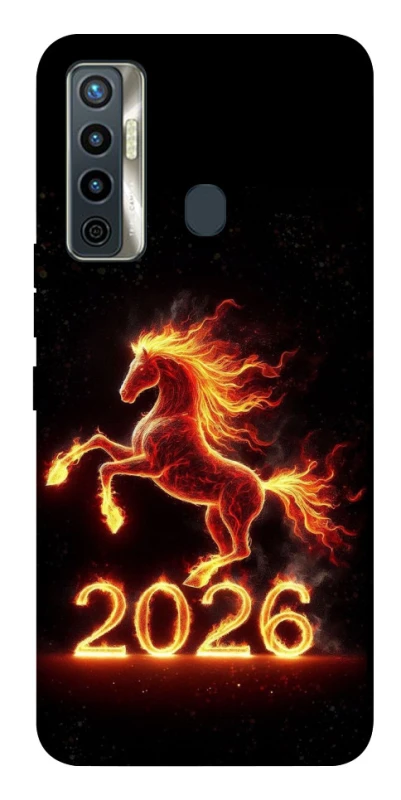 Чохол на TECNO Camon 17 Red Fire Horse ver.1 фото 1 з 1