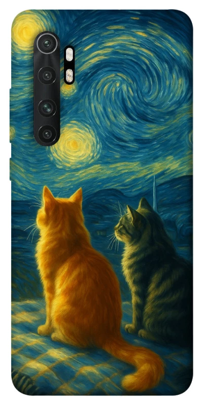 Чехол на Xiaomi Mi Note 10 Lite Cats under the stars фото 1 из 1