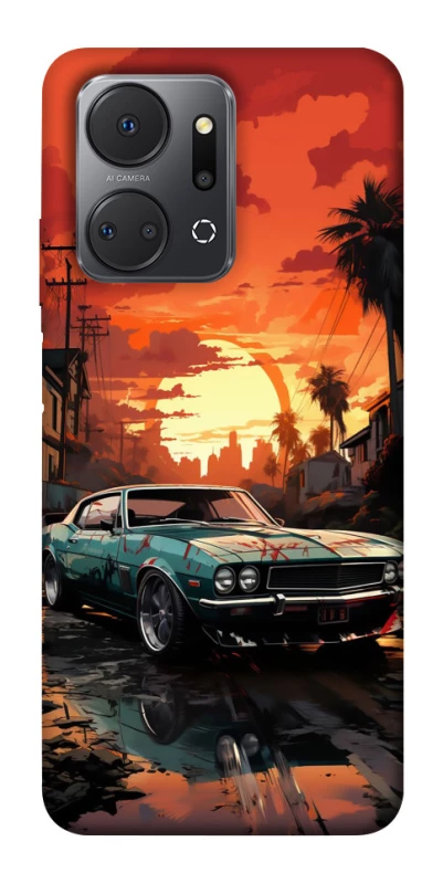 Чехол на Huawei Honor X7a Car at sunset фото 1 из 1