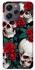 Чехол на Xiaomi Redmi 12 skull and rose фото 1 из 1