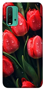 Чохол на Xiaomi Redmi Note 9 4G / Redmi 9 Power Червоні тюльпани фото 1 з 1