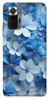 Чехол на Xiaomi Redmi Note 10 Pro Синие цветы фото 1 из 1
