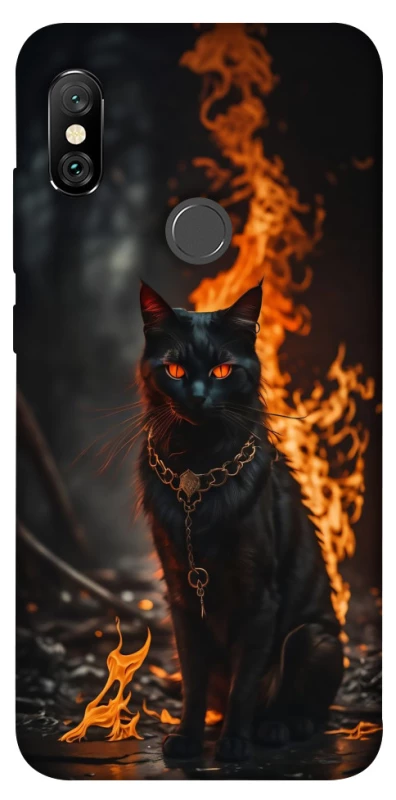 Чохол на Xiaomi Redmi Note 6 Pro Вогняний кіт фото 1 з 1