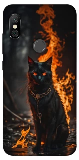 Чехол на Xiaomi Redmi Note 6 Pro Огненный кот фото 1 из 1