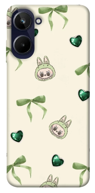 Чохол на Realme 10 4G Labubu Green Heart фото 1 з 1
