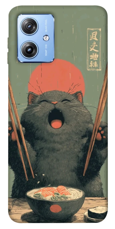 Чохол на Motorola Moto G84 Hungry Cat фото 1 з 1
