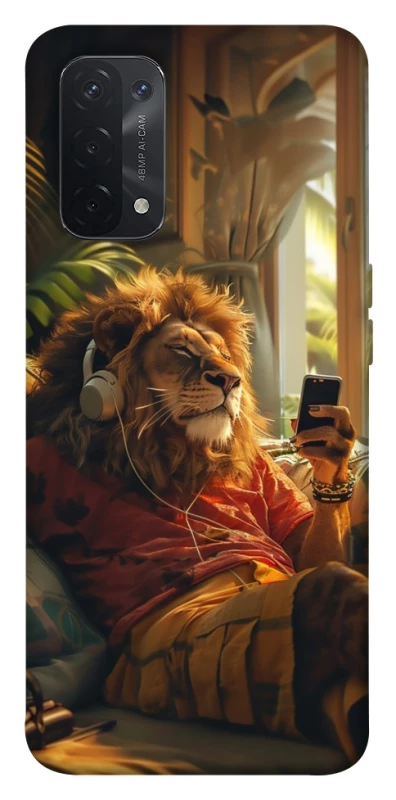 Чехол на Oppo A54 5G / A74 5G Лев v2 фото 1 из 1
