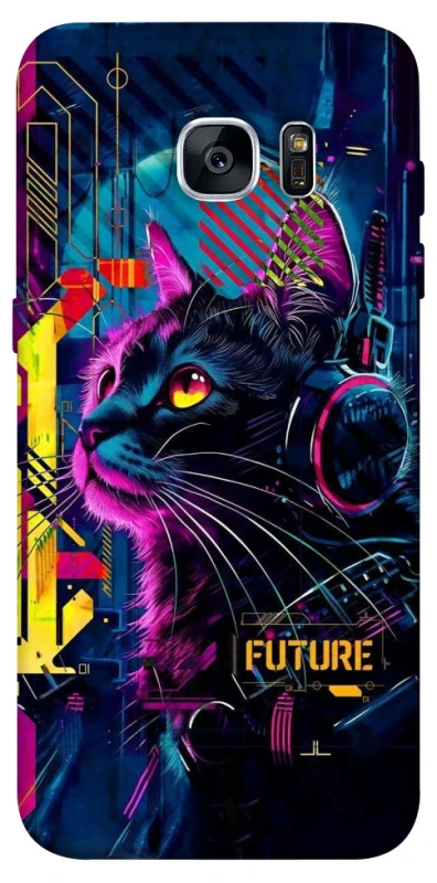 Чохол на Samsung G935F Galaxy S7 Edge Cyber Cat v2 фото 1 з 1