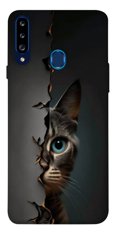Чохол на Samsung Galaxy A20s Кіт-підглядач v2 фото 1 з 1
