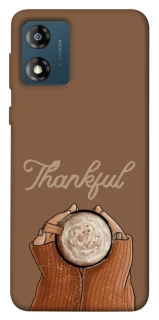 Чохол на Motorola Moto E13 Thankful coffee фото 1 з 1