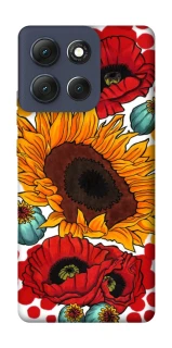 Чохол на Motorola Moto G86 Соняшники та маки фото 1 з 1