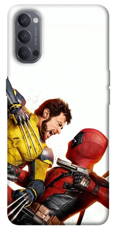 Чехол на Oppo Reno 4 Deadpool and Wolverine фото 1 из 1