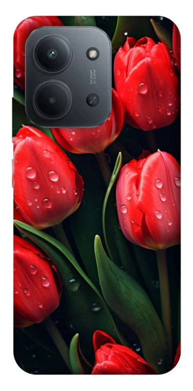 Чохол на Xiaomi Redmi 15C (EU) Червоні тюльпани фото 1 з 1