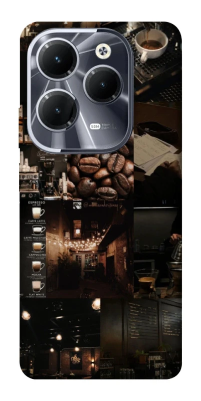 Чохол на Infinix Hot 40 Coffee collage ver.1 фото 1 з 1