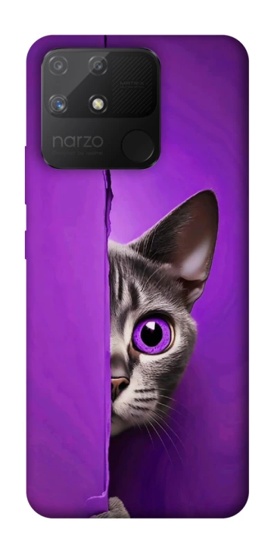 Чохол на Realme Narzo 50A Кіт-підглядач фото 1 з 1