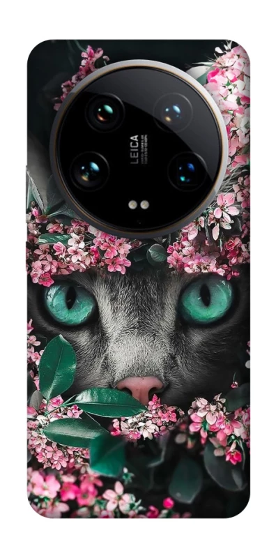 Чохол на Xiaomi 14 Ultra Кіт в квітах фото 1 з 1