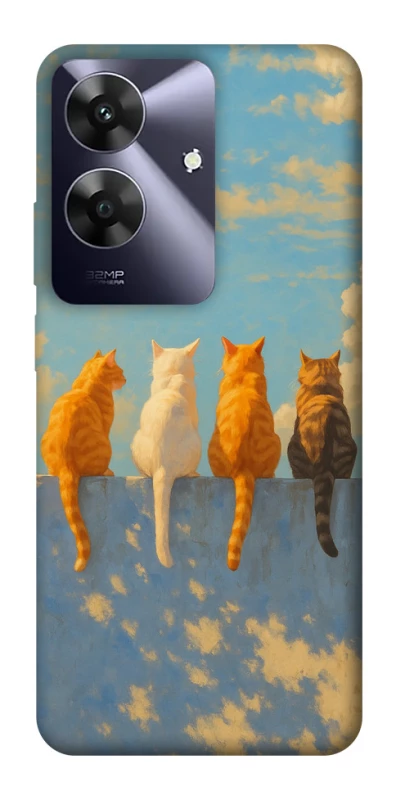 Чохол на Realme Note 60 cats on wall фото 1 з 1