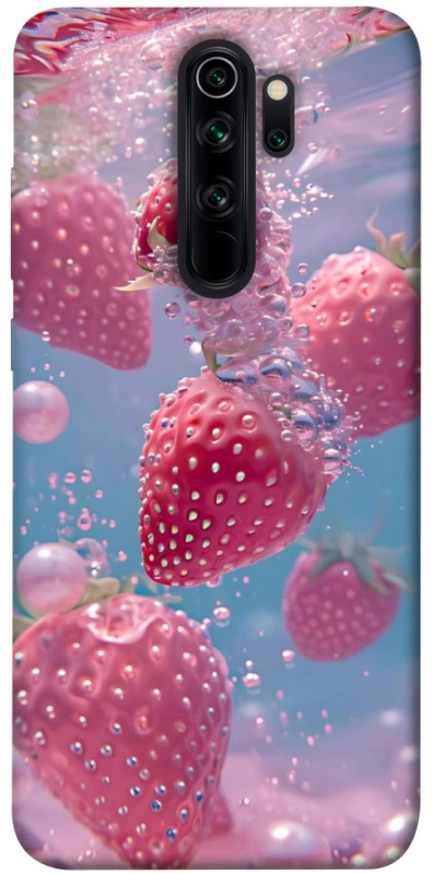 Чехол на Xiaomi Redmi Note 8 Pro Клубника в воде фото 1 из 1