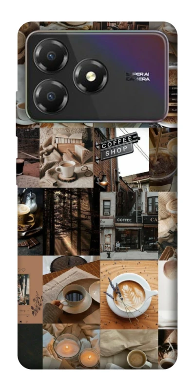 Чохол на ZTE Blade A36 Coffee collage ver.3 фото 1 з 1