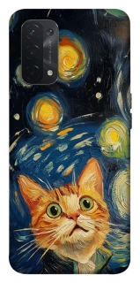 Чохол на Oppo A54 5G / A74 5G paint cat фото 1 з 1