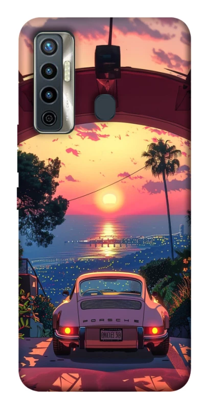 Чехол на TECNO Camon 17 Porsche at sunset фото 1 из 1