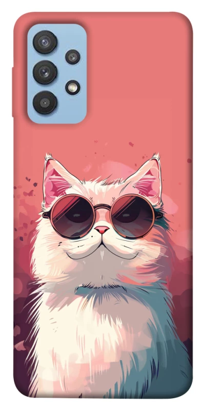 Чехол на Samsung Galaxy M32 Сat with glasses фото 1 из 1