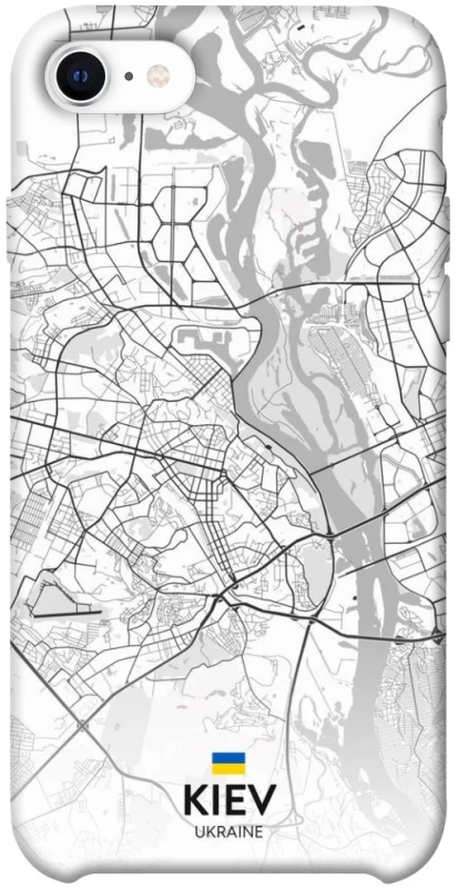 Чохол на Apple iPhone SE (2020) Kiev white map фото 1 з 1