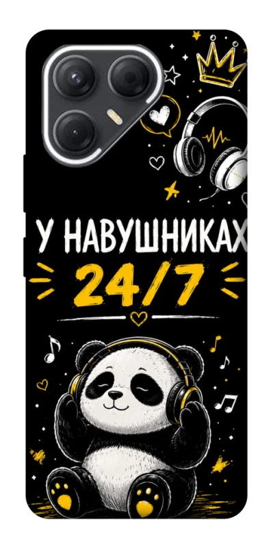 Чехол на TECNO Pova 7 У навушниках 24/7 фото 1 из 1