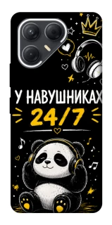Чехол на TECNO Pova 7 У навушниках 24/7 фото 1 из 1