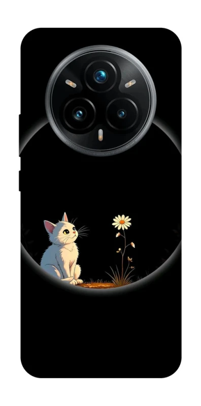 Чехол на Realme 14 Pro Cat and flower фото 1 из 1