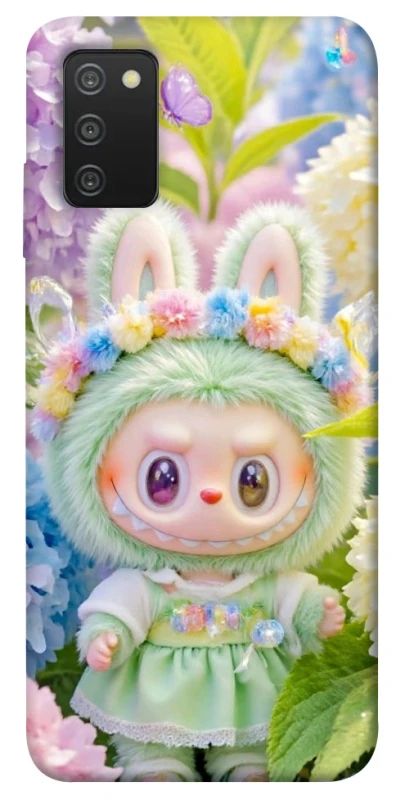 Чохол на Samsung Galaxy A03s Labubu & Flowers ver.2 фото 1 з 1