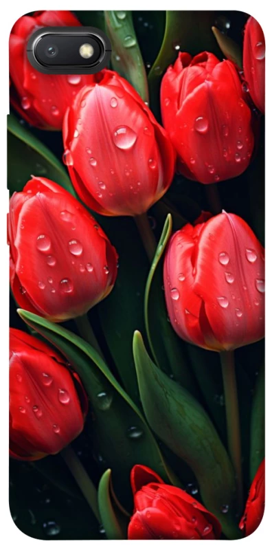 Чохол на Xiaomi Redmi 6A Червоні тюльпани фото 1 з 1