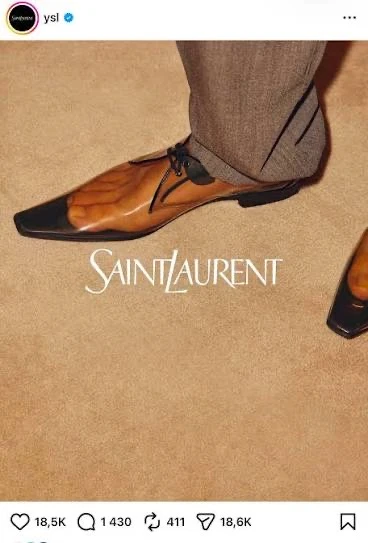 Пластикові чоловічі туфлі YSL стали найбільш дивним трендом SS’27 фото 1