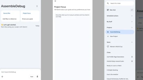 Gemini станет как ChatGPT — но круче? В утечке показали новую функцию Projects