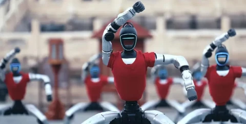 Китайские роботы G1 показали боевые искусства и акробатику вживую