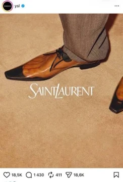 Пластиковые мужские туфли YSL стали самым странным трендом SS’27