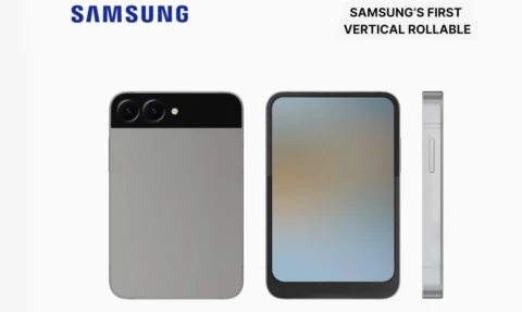 Рендер нового смартфона Samsung с растягивающимся экраном